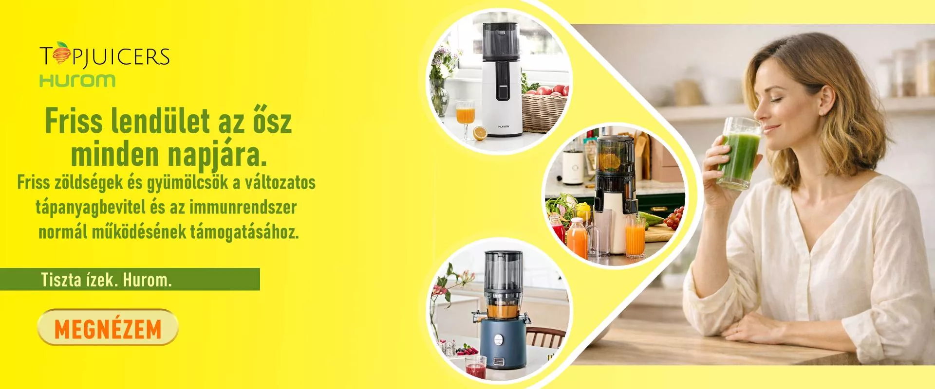 Hurom készülék a topjuicers kínálatában