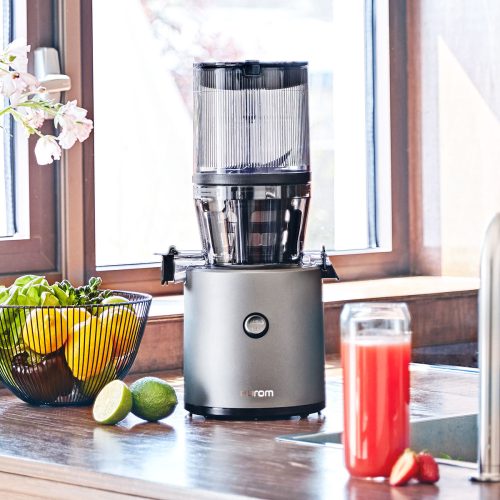 Hurom H320N Premium Slow Juicer (TITÁNSZÜRKE) + Juice Biblia