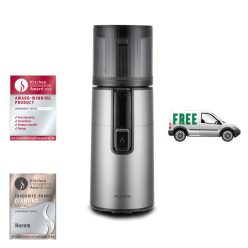 Hurom H400 Slow Juicer (TITÁNSZÜRKE) + Juice Biblia