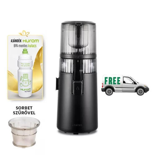 Hurom H70ST Slow Juicer (MATT FEKETE) - fémszűrővel