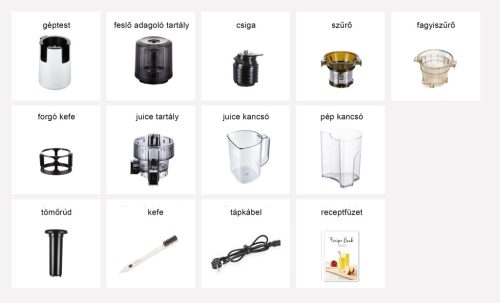 Hurom H70ST Slow Juicer (TITÁNSZÜRKE) - fémszűrővel