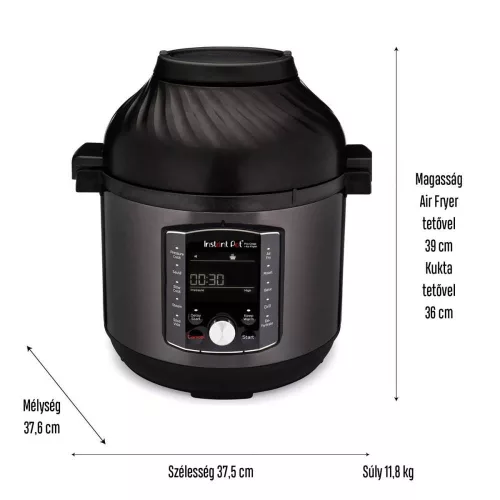Instant Pot Pro Crisp 8 Multi-Cooker és Air Fryer multifunkciós főzőedény, 7,6 l-es