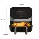 Instant Vortex Plus VersaZone Large Air Fryer with ClearCook Stainless Steel 8.5L