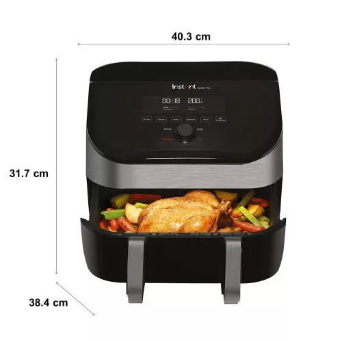 Instant Vortex Plus VersaZone Large Air Fryer with ClearCook Stainless Steel 8.5L