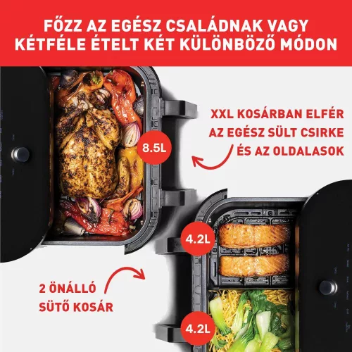 Instant Vortex Plus VersaZone Large Air Fryer with ClearCook Stainless Steel 8.5L